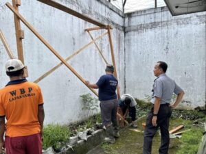 Lapas Curup Lakukan Peremajaan Tembok Area Bandgang